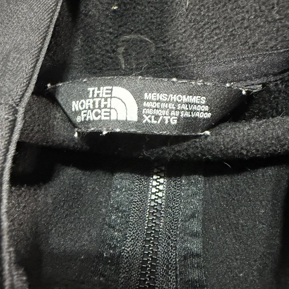 The North Face Mens Canyon Flat Fleece Hooded Jacket Full Zip Black XL